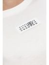 mm6 maison margiela - White cotton t-shirt with logo patch - 3