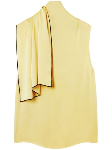 STELLA MCCARTNEY - Yellow top with integrated scarf