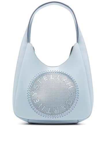 STELLA MCCARTNEY - Light blue bag with embroidered logo