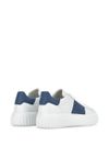 hogan - Sneakers H-Stripes in white leather with blue stripe - 1