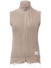 mm6 maison margiela - Gilet a collo alto senza maniche con zip