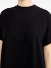 mm6 maison margiela - Black cotton t-shirt with logo patch - 4