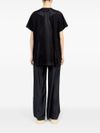 mm6 maison margiela - Black cotton t-shirt with logo patch - 5