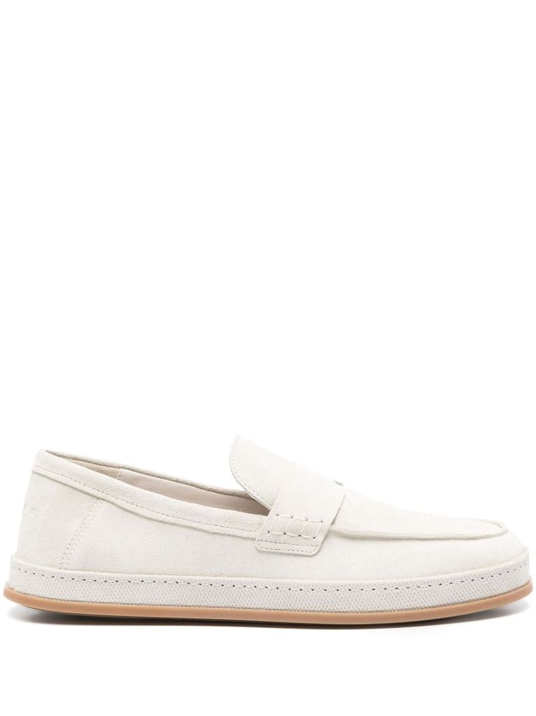 Hogan Moccasins In Beige Suede In Beige
