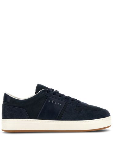 HOGAN - Sneakers H-Tv in camoscio blu