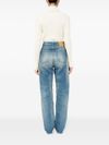 mm6 maison margiela - Worn-effect jeans with cut-out details - 5