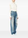 mm6 maison margiela - Worn-effect jeans with cut-out details - 6