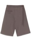 mm6 maison margiela - Taupe shorts with drawstring at the waist and small pocket