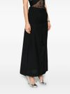 mm6 maison margiela - Black long skirt in virgin wool - 3