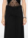 mm6 maison margiela - Black long skirt in virgin wool - 2