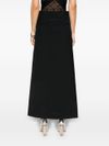 mm6 maison margiela - Black long skirt in virgin wool - 4