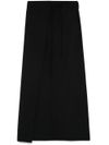 mm6 maison margiela - Black long skirt in virgin wool