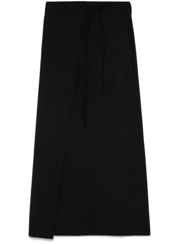 MM6 MAISON MARGIELA - Black long skirt in virgin wool