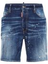 dsquared2 - Jeans corti con schizzi di vernice