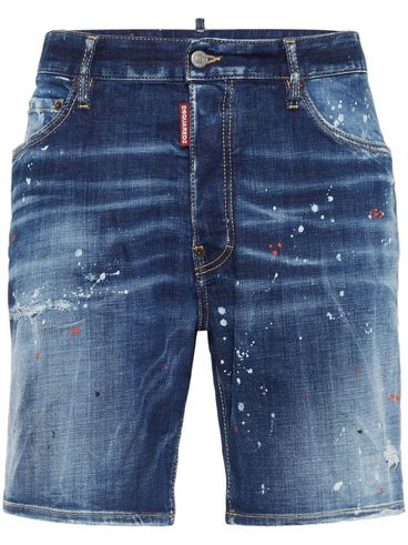 DSQUARED2 - Jeans corti con schizzi di vernice