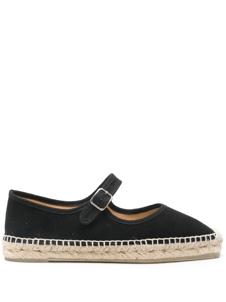 Castaã±er Castaner Classic Black Espadrille With Braided Jute Sole In Black