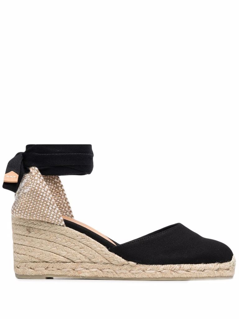 CASTAÃ±ER BLACK 'CARINA' WEDGE ESPADRILLES 