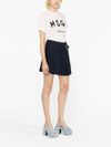 msgm - T-shirt bianca con logo tipo - 3