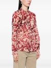 forte forte - Pink shirt with floral graphic print - 3