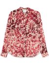 forte forte - Pink shirt with floral graphic print