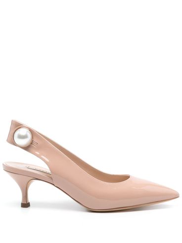 CASADEI - Pointed toe slingback pumps with mid heel