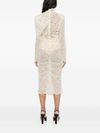 magda butrym - Cream semi-sheer midi dress with black dots - 1