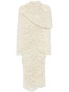 magda butrym - Cream semi-sheer midi dress with black dots