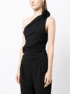 magda butrym - Black top with pink shoulder detail - 1