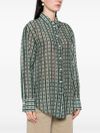 forte forte - Green shirt with all-over geometric design - 2