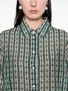 forte forte - Green shirt with all-over geometric design - 3