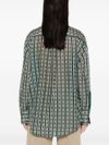 forte forte - Green shirt with all-over geometric design - 4