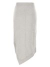 the attico - Gray asymmetrical midi skirt - 1