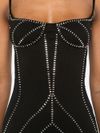 the attico - Black dress embellished with rhinestones - 4