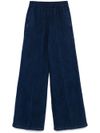 forte forte - Pantaloni blu notte con gamba ampia