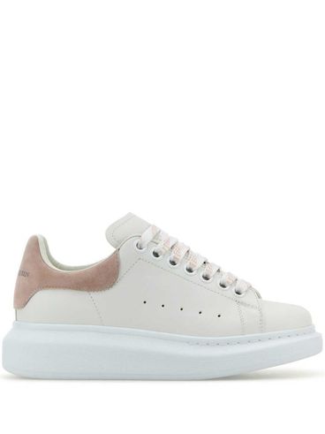 ALEXANDER McQUEEN - Oversize sneakers in white and beige calf leather