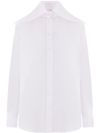 alexander mcqueen - Cotton shirt with wide collar