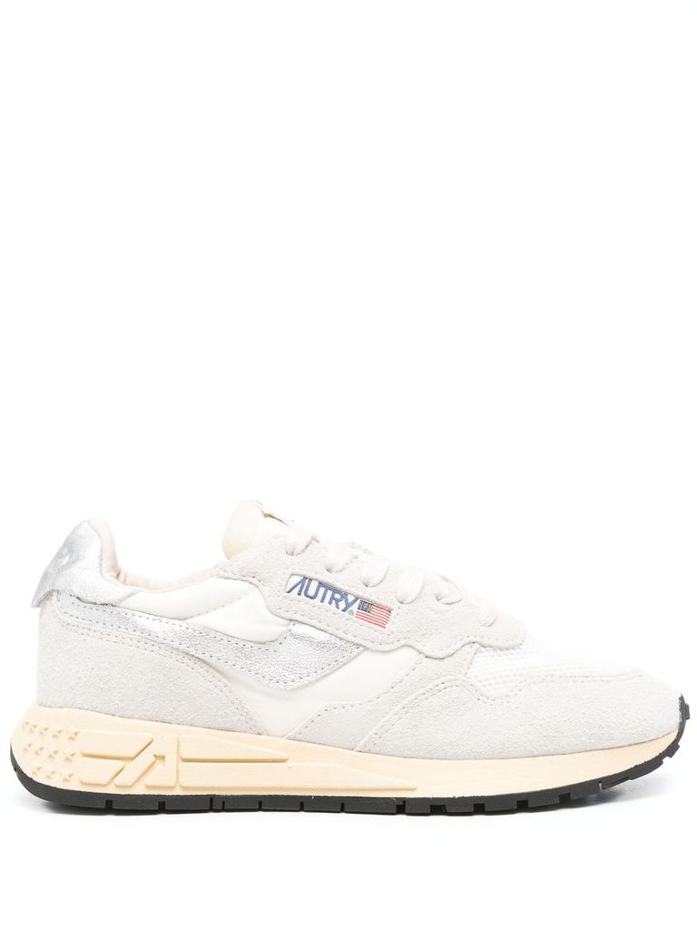 Shop Autry Reelwind Sneakers In Gray And White With Suede