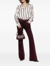 alexander mcqueen - Flared striped silk shirt - 1