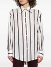 alexander mcqueen - Flared striped silk shirt - 3