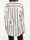 alexander mcqueen - Flared striped silk shirt - 4