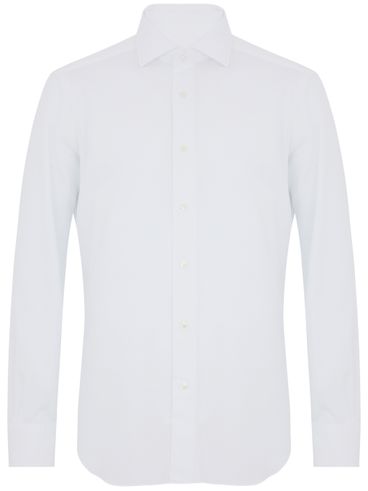 BARBA - Classic white cotton shirt