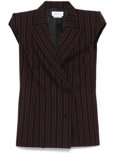 ALEXANDER McQUEEN - Double-breasted striped wool blazer