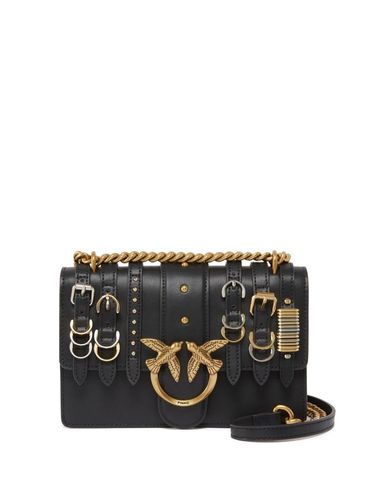 PINKO - Love One Mini black bag with metal straps