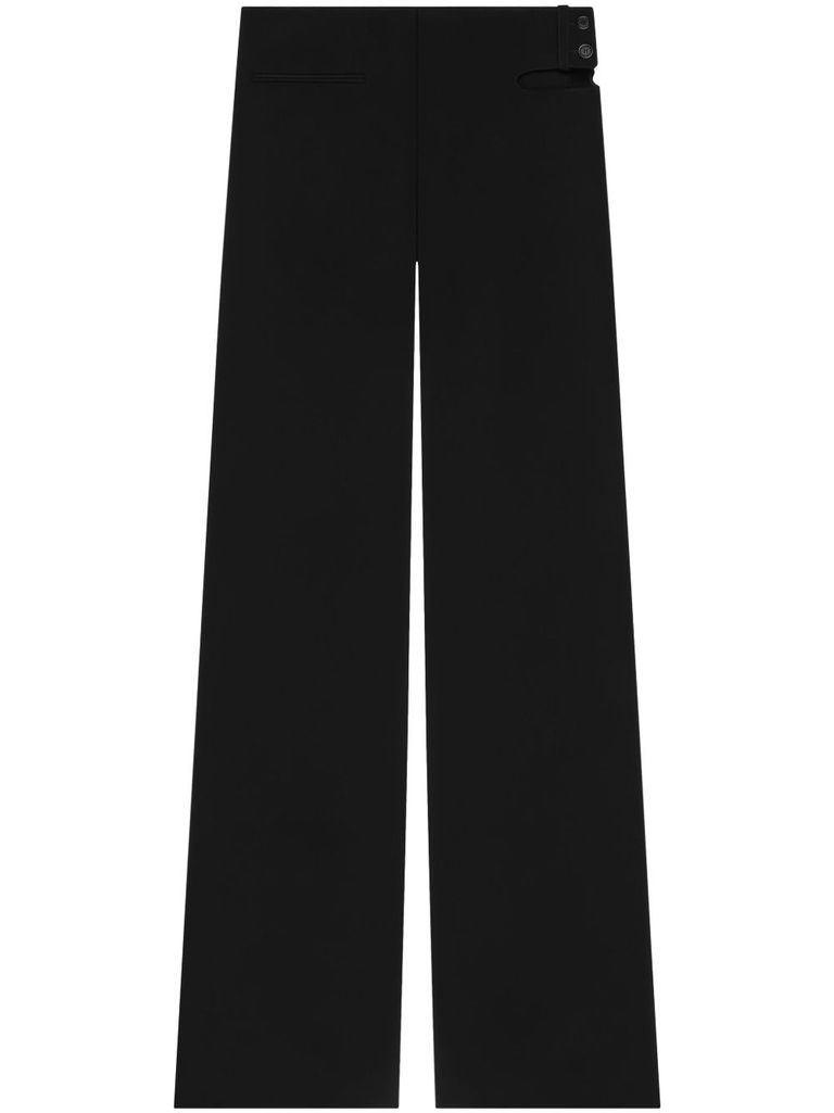 Courrèges Black Casual Pants With Waistband In Black