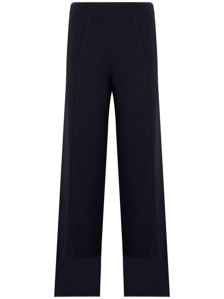 Max Mara Assiro Blue Flared High-waisted Pants In Blue