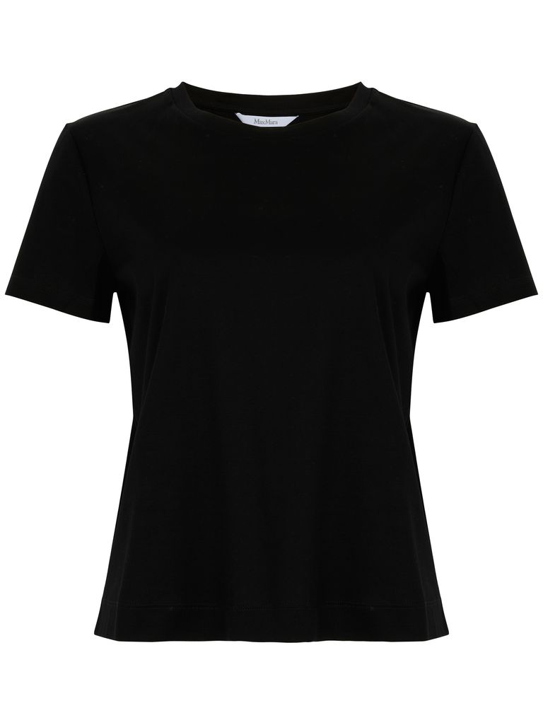 Shop Max Mara Nerina Black Cotton Short-sleeve T-shirt