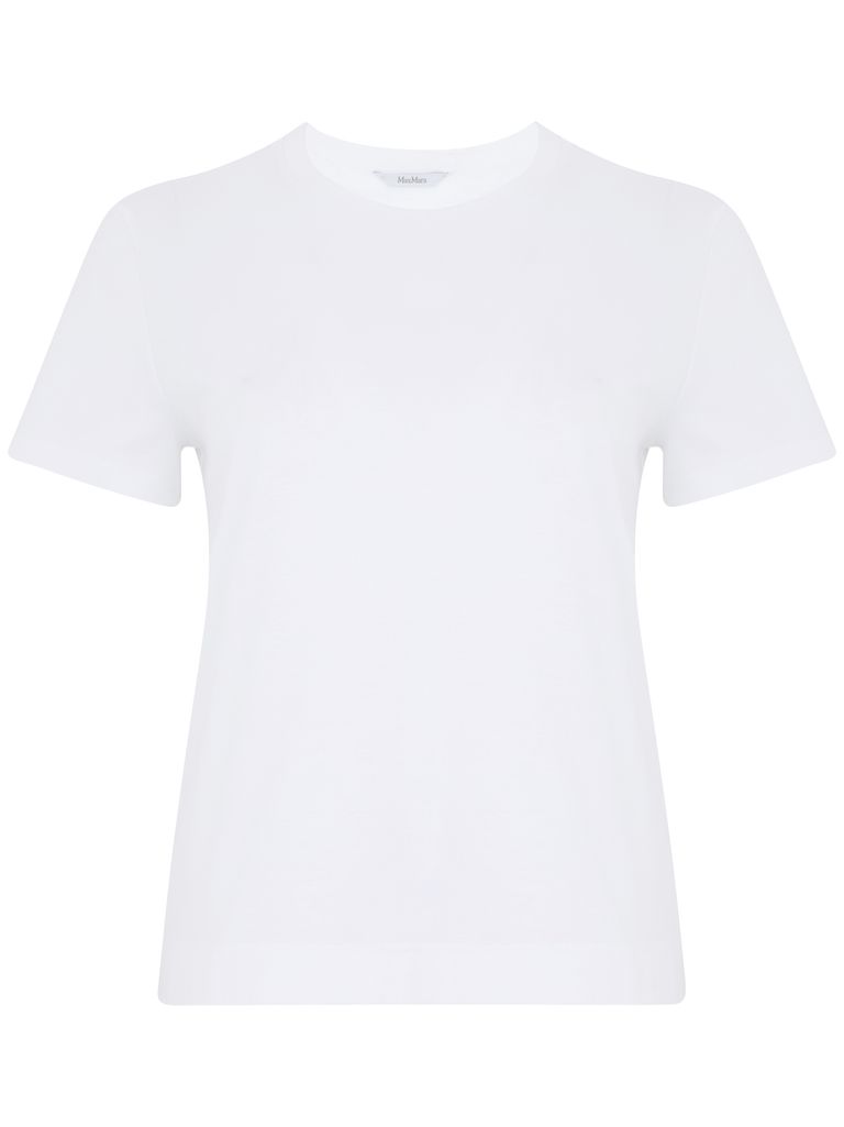 Max Mara Nerina White Cotton Short-sleeve T-shirt In White