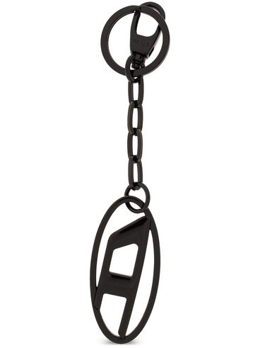 DIESEL - Black keychain with logo