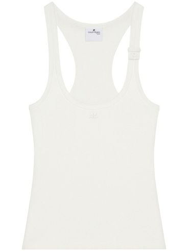 COURRÈGES - White crossover-back tank top