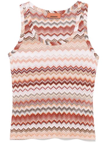 MISSONI - Multicolor tank top with red design